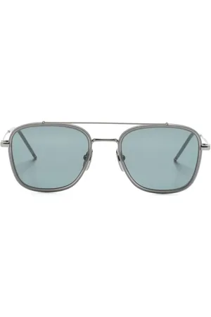 Thom Browne Lentes de sol con armazón estilo piloto