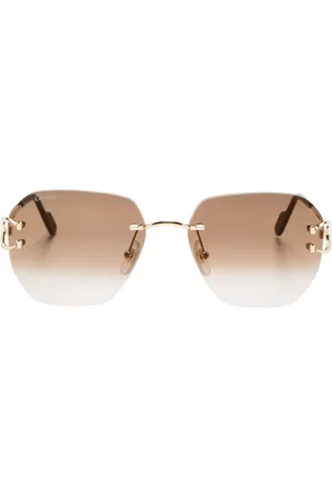 Cartier Lentes de sol sin armazón Signature C