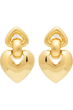 Kenneth Jay Lane Aretes con motivo de corazón