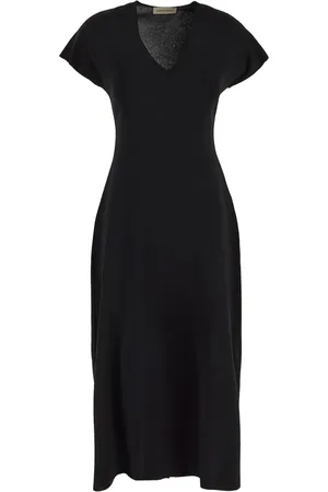 GENTRYPORTOFINO Vestido midi de tejido fino