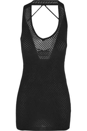 LANEUS Vestido corto tejido
