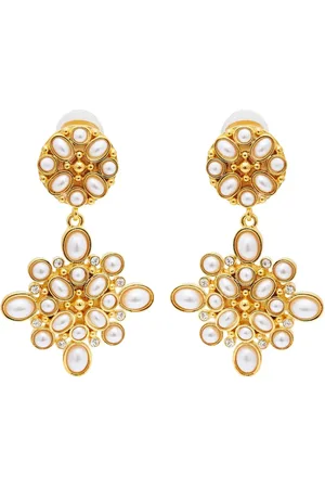 Kenneth Jay Lane Aretes con detalle de perla