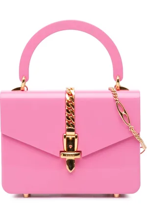 Gucci Bolsa satchel Sylvie mini 1969 de charol con asa superior de acrilico 2016-2024
