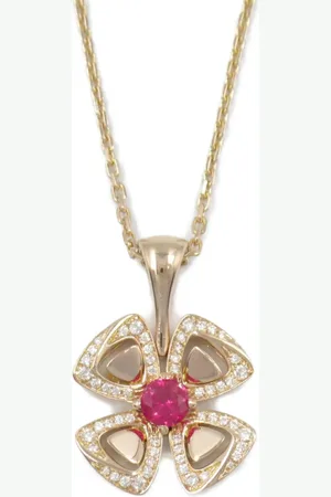Bvlgari Collar Fiorever en oro rosa de 18kt con diamantes y rubí 2010