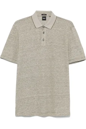 HUGO BOSS Playera tipo polo con efecto melange