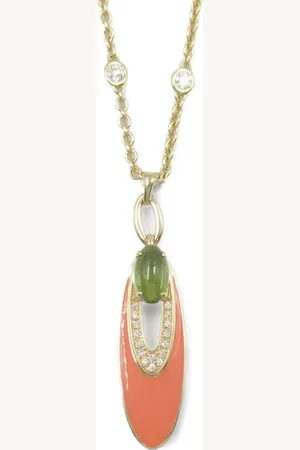 Bvlgari Collar Elysia en oro amarillo de 18 ct con diamantes y peridoto 2010