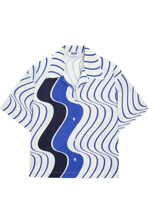 Msgm Camisa con ondas estampadas