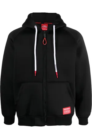 Sprayground Hoodie con cierre y logo estampado