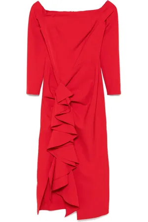 MOOS Vestido midi con hombros descubiertos