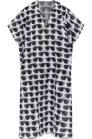 Moschino Vestido largo con lentes de sol estampados