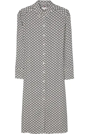 Tommy Hilfiger Vestido camisero midi con estampado gráfico