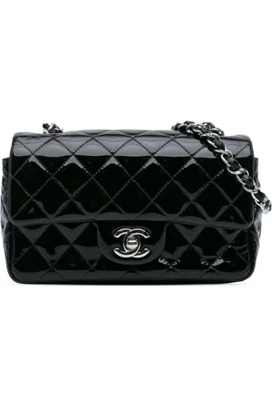 CHANEL Bolsa crossbody Mini Rectangular Classic Patent Single Flap 2014