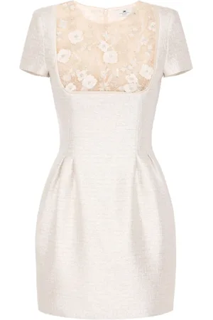 Elisabetta Franchi Vestido corto con cuentas florales