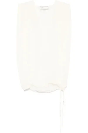 BLUMARINE Top de seda con pliegues