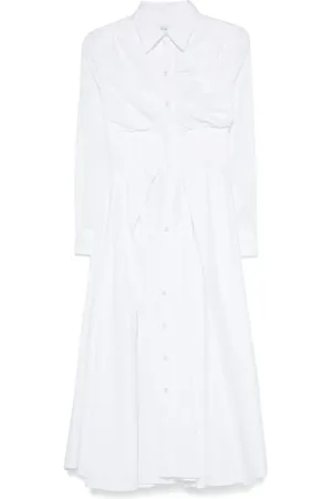 Viktor & Rolf Vestido camisero midi con diseño plisado