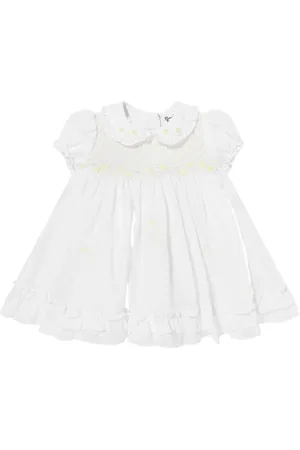 Sarah Louise Ruffle-detail smocked dress