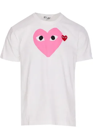 Comme des Garçons Playera de algodón con corazón estampado