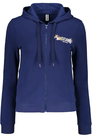 Moschino Hoodie con cierre y logo estampado