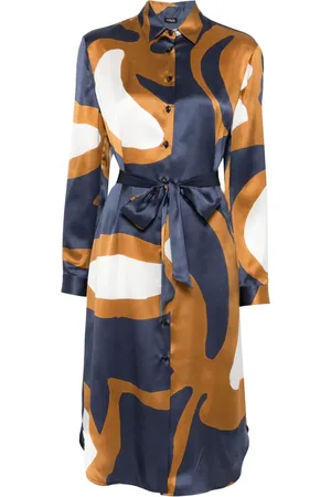 Kiton Vestido midi con diseño estampado