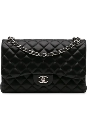 CHANEL Bolsa de hombro Double Flap jumbo de piel de cordero2011