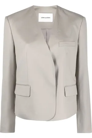 Low Classic Blazer sin cuello con botones