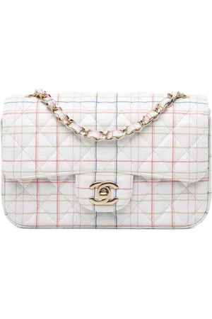CHANEL Bolsa crossbody Flap rectangular mini de piel de becerri estampada 2019
