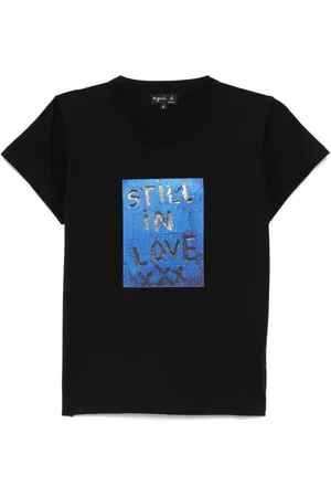 AGNÈS B. Playera con estampado gráfico