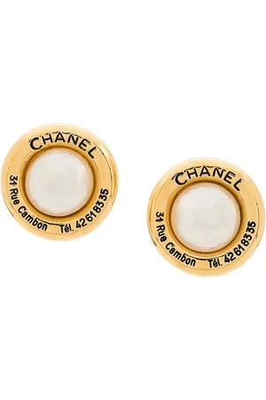 CHANEL Aretes oversize de clip 1980
