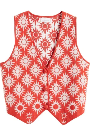 Chinti & Parker Chaleco con motivo en jacquard en colaboración con Laura Whitmore