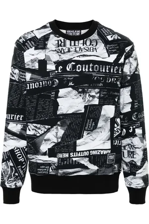 VERSACE Sudadera con estampado Magazine
