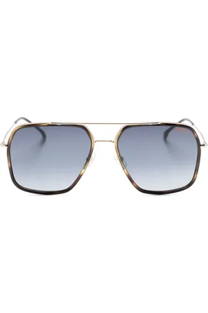 Carrera Lentes de sol con armazón estilo piloto y logo grabado