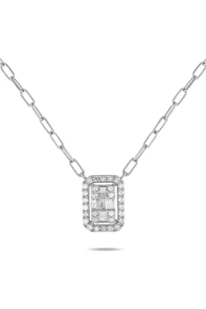 LB Exclusive 14K white gold diamond necklace