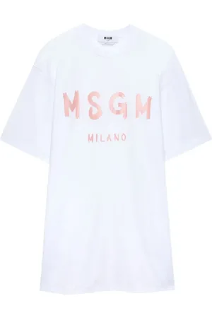 Msgm Vestido estilo playera de algodón
