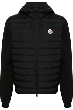 Moncler Chamarra capitonada con paneles tejidos y capucha