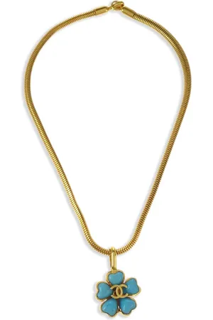 CHANEL Collar Flower Stone 1997