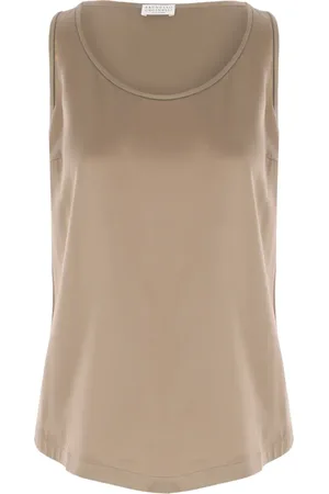 Brunello Cucinelli Camiseta de satén de seda