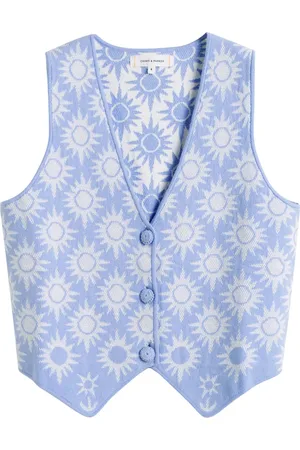 Chinti & Parker Chaleco con motivo en jacquard en colaboración conLaura Whitmore