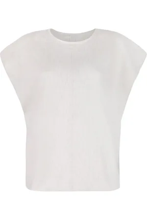 Calvin Klein Top con cuello redondo