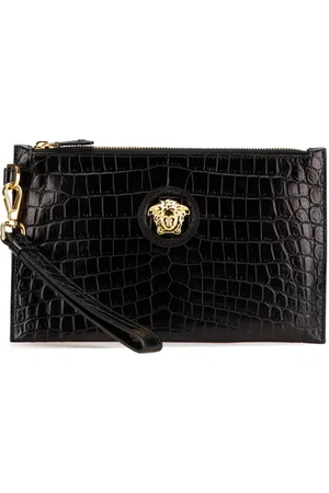 VERSACE Bolsa de mano Medusa de piel con efecto de piel de cocodrilo en relieve 2010-2024