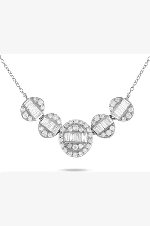LB Exclusive 14K white gold diamond necklace