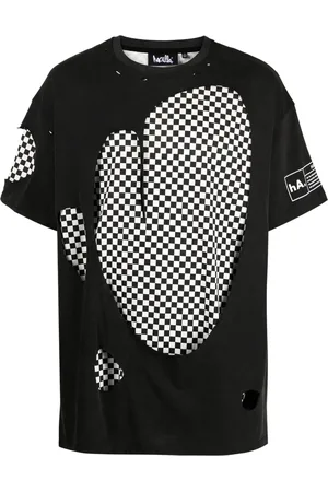 HACULLA Playera a capas con motivo de cuadros estilo ajedrez