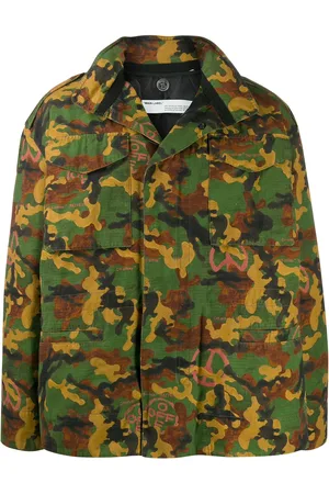 OFF-WHITE Chamarra estilo militar capitonada