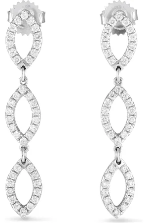 LB Exclusive Aretes en oro blanco de 18kt con diamante