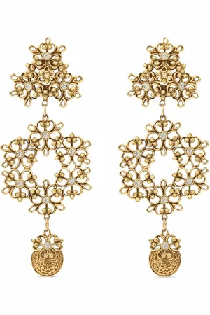Susan Caplan Aretes de clip Jose Barrera con detalles de cristal 1990