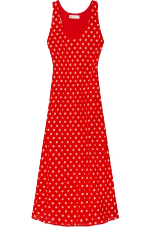 Tory Burch Vestido largo con estampado de lunares