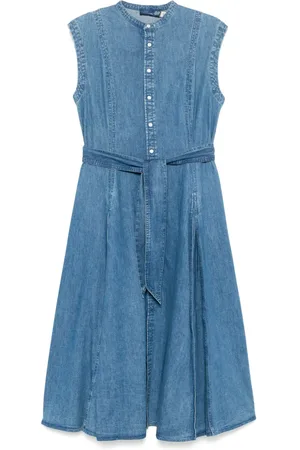 Ralph Lauren Vestido de mezclilla midi con cinturón
