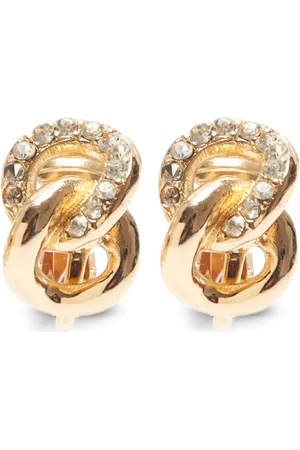 Dior Aretes con detalles de strass 1990-2015