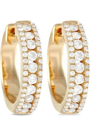 LB Exclusive Arracadas en oro amarillo de 14kt con diamante
