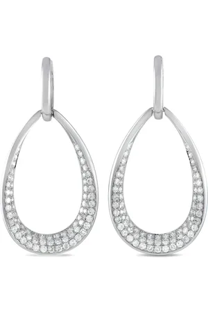 LB Exclusive Aretes en oro blanco de 18kt con diamante