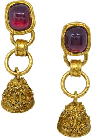 CHANEL Aretes con dije de campana 1994